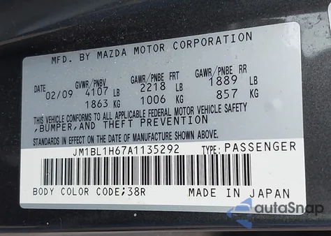 2010 Mazda Mazda3 S Grand Touring z USA, uszkodzony, nr VIN JM1BL1H67A1135292